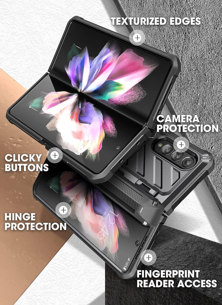 SupCase Hülle für Samsung Galaxy Z Fold 3 5G (2021), Stossfest Handyhülle Bumper Case Robust Schutzh