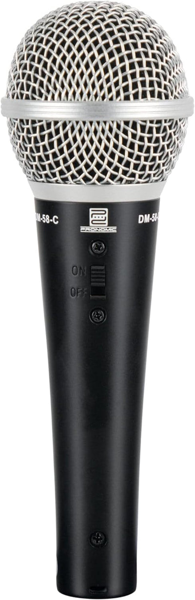Pronomic DM-58-C Vocal Mikrofon 3er Set im Koffer - 3 dynamische Mikrofone mit Nieren-Charakteristik