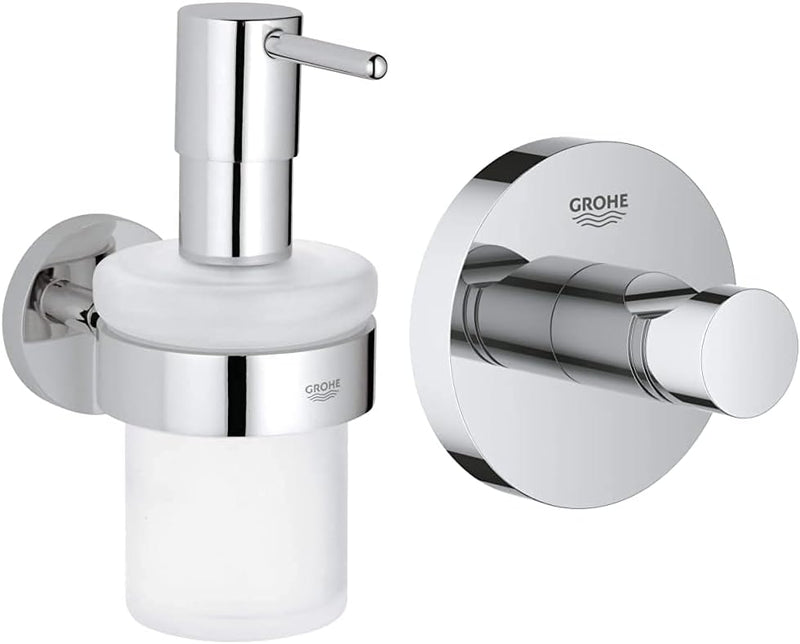 GROHE Essentials | BADACCESSOIRES - Seifenspender | mit Halter | 40448001 & Essentials Bad-Accessoir