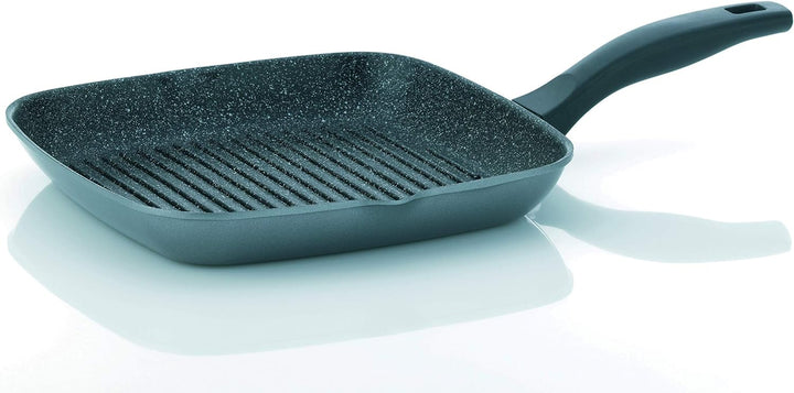 kela Grill-Eckpfanne Stoneline 28x28cm aus Aluminium, Aluguss, Schwarz, 28 cm