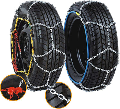 Lescars Anfahrhilfe: Schneeketten Grösse M für Reifen 205/55 R16 u.v.m., inkl. Transportbox (Anfahrh