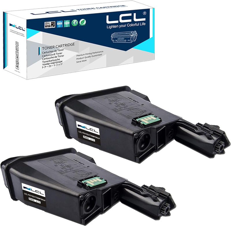 LCL Kompatibel Tonerkartusche TK1125 TK-1125 1T02M70NLV 1600Seiten (2Schwarz) Ersatz für Kyocera FS-