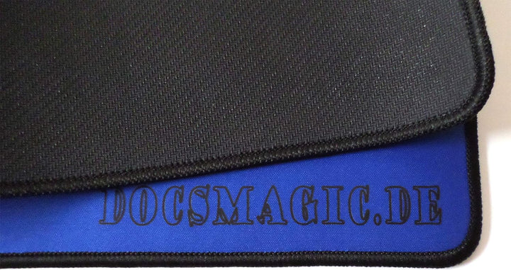docsmagic.de 5 x Premium Playmat + Tube Big Transparent Blue - 60 x 34 cm - Spielmatte + Transportro