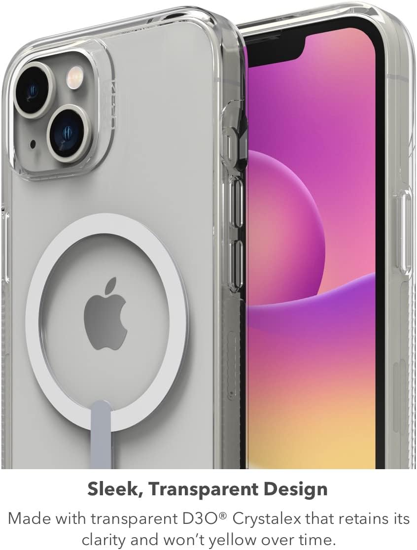 Gear4 ZAGG Crystal Palace Snap Case - Clear iPhone Case, D30 Drop Protection (13ft/4m), Anti-Vergilb