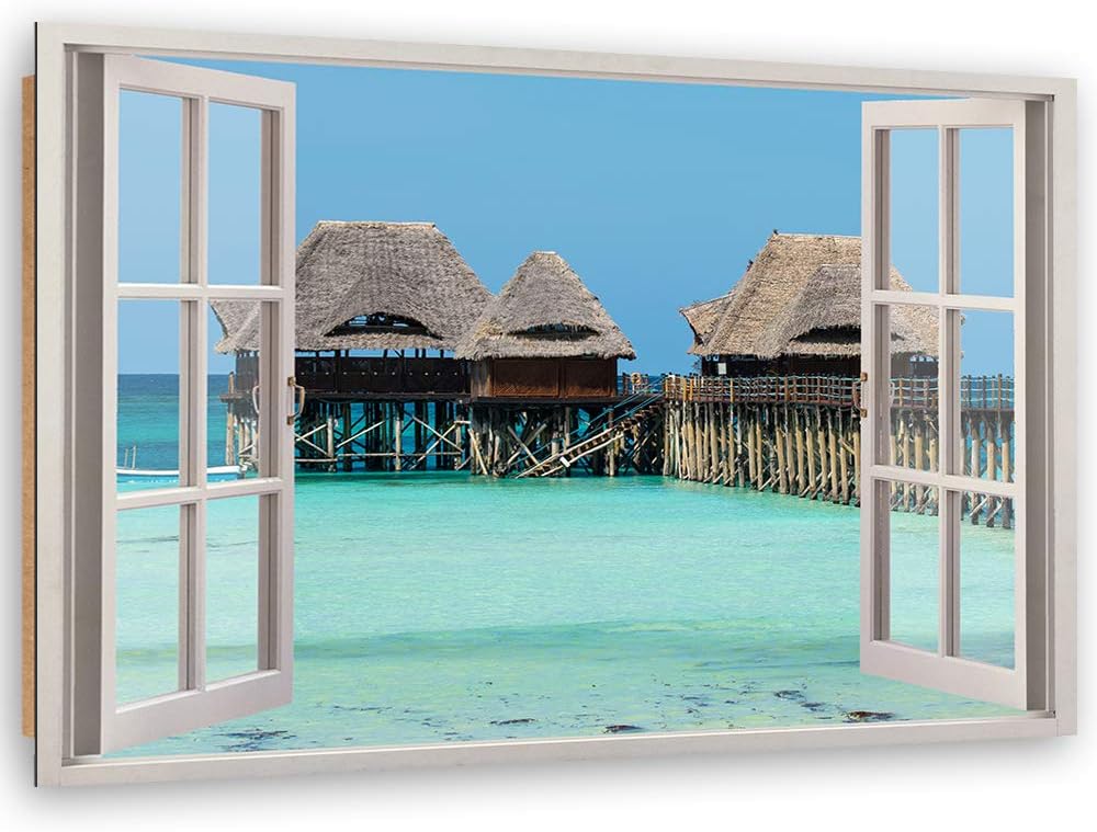 Feeby - Wandbilder Wohnzimmer 120x80 cm, Deko Paneel Bilder, Bilder für Schlafzimmer, Echter Gemalte