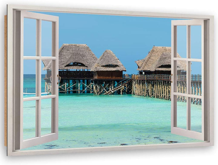 Feeby - Wandbilder Wohnzimmer 120x80 cm, Deko Paneel Bilder, Bilder für Schlafzimmer, Echter Gemalte