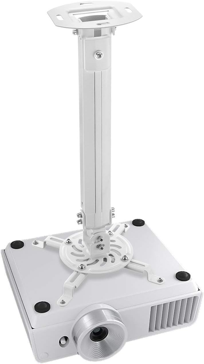 deleyCON Universal Beamerhalterung Deckenhalterung +-15° Neigbar - 360° Drehbar - bis 13,5Kg - Höhen