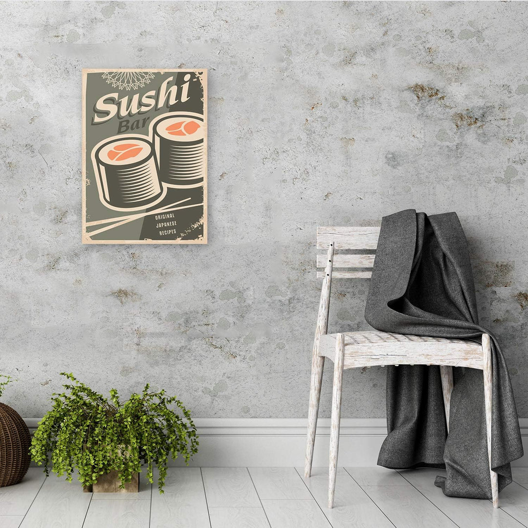 Wandbild XXL altmodisches Schild Deko Kunst Bilder Blechschild Grau 80x120 cm Deco panel 80x120 cm G