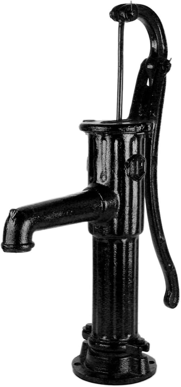Schwengelpumpe Typ 75 schwarz Gartenpumpe mit Rundflansch