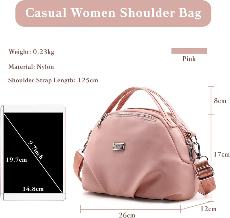 CORIOS Damen Schultertasche Nylon Handtasche Casual Umhängetasche Leicht Henkeltasche Tragetasche Wa
