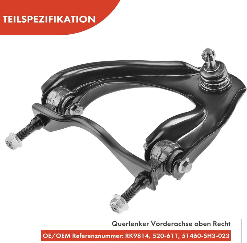 Frankberg Querlenker Vorne Links Kompatibel mit Civic II Shuttle EE 1.6L 1988-1995 Civic IV EC ED EE