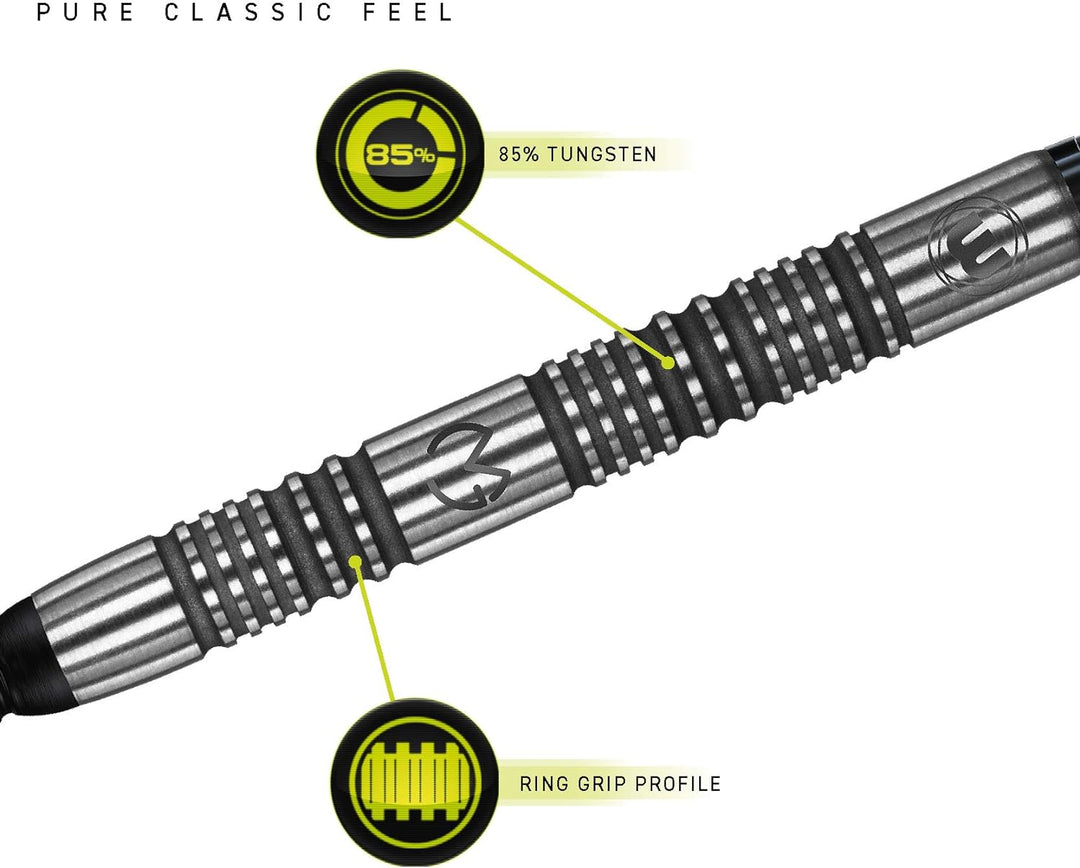 WINMAU Michael Van Gerwen MvG Authentic 22g Profi Wolfram Softip Dartpfeile Set mit Flights und Schä