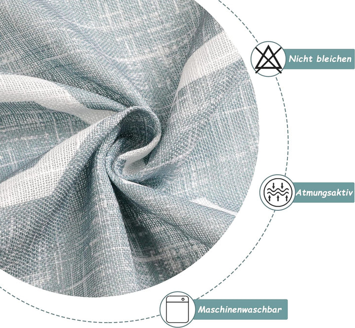 Beauoop Weiss bis Grau Halbtransparente Vorhänge mit Farbverlauf marokkanisch Schmale Leinenoptik Vo