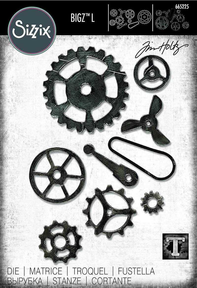 Sizzix Bigz L Stanzschablone 665225 Mechanisch von Tim Holtz Cutting Dies, Papier Metall Holz, Multi