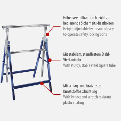 Brennenstuhl Teleskop-Arbeitsbock MB 160 H (Arbeitsbock zusammenklappbar und höhenverstellbar) Arbei