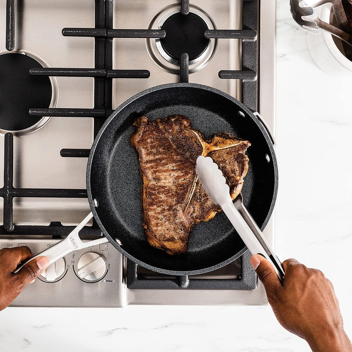 Ninja Foodi ZEROSTICK stapelbare Bratpfanne mit Deckel 26cm, harteloxiertes Aluminium, langlebig, pl