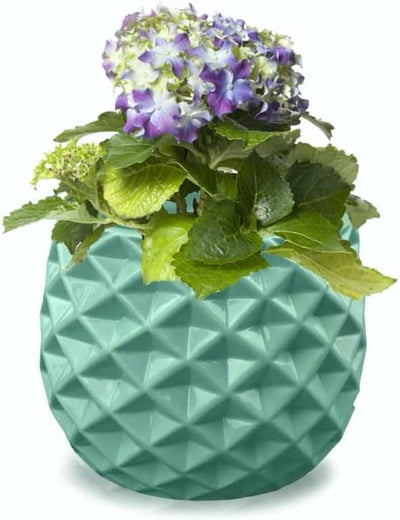 KOTARBAU® 2er Set Keramik-Blumentopf Übertopf Ø 13 cm für Blumen Pflanzen Blau, Blau