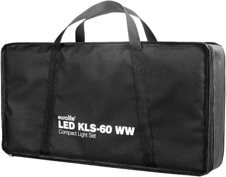EUROLITE LED KLS-60 WW Kompakt-Lichtset | Leiste mit 4 lichtstarken, warmweissen Spots, QuickDMX-Buc