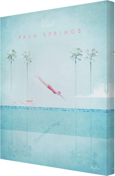 Bilderwelten Leinwandbild Reiseposter Palm Springs 40 x 30cm Recycled Canvas 40cm x 30cm - Recycled