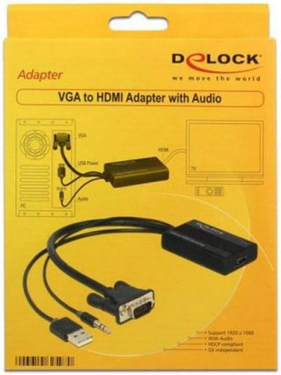 Delock 62597 VGA zu HDMI Adapter mit Audio