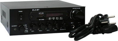 E-Lektron EL-2BT HiFi Digital-Verstärker Bluetooth/FM-Radio / MP3 / Karaoke 100W 2X Mic
