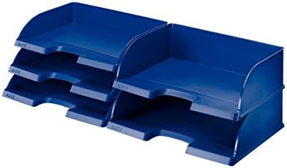 5 X LEITZ Briefkorb A4quer blau LEITZ 5218-00-35 STANDARD PLUS 5218-00-35