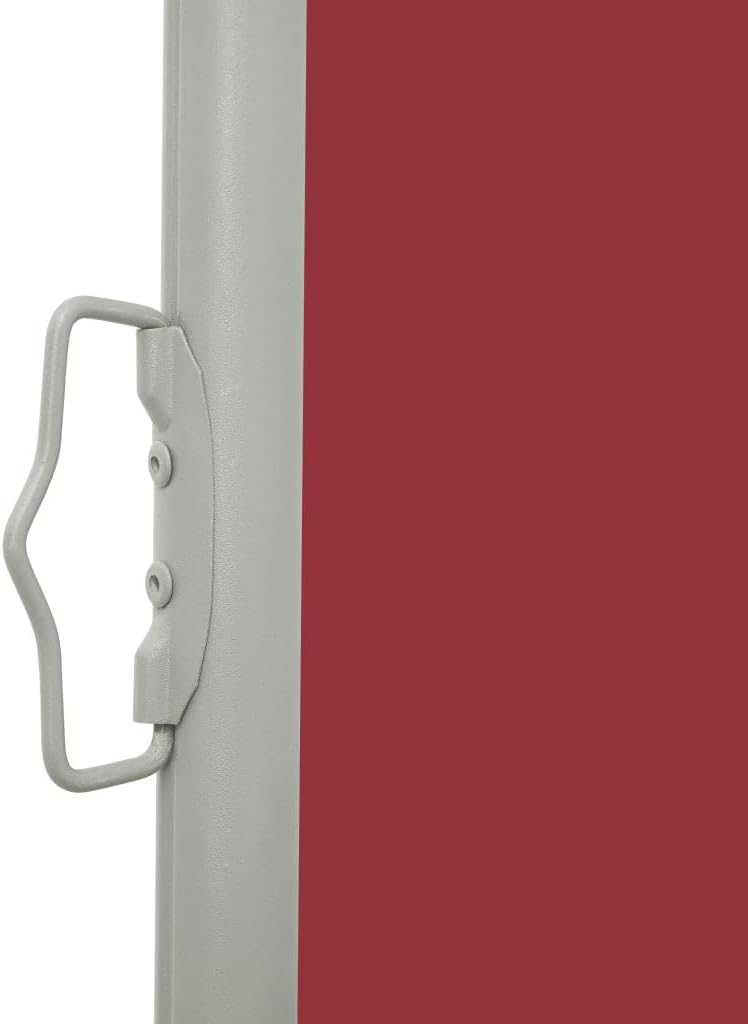 FIRBNUS Ausziehbare Seitenmarkise 100x300 cm Rot Sichtschutz Balkon Sichtschutz Garten Sonnenschutz