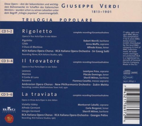Trilogia Popolare: Rigoletto / Il trovatore / La traviata, Audio-CD