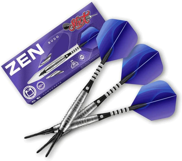 Shot! Darts Zen Budo 80% Tungsten Pro Throwing Darts Soft Tip Set, Professional – Made in New Zealan