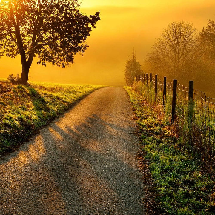 Feeby Bild auf Vlies Leinwand Fensteransicht 3D-Effekt 90x60 cm Kunstdruck Modern Wandbilder Deko Fl