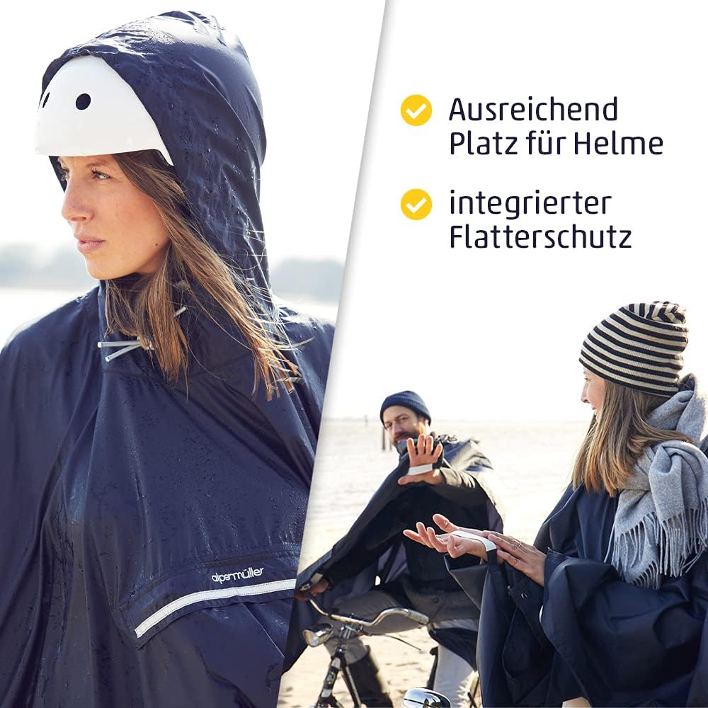 alpenmüller® Regenponcho Fahrrad Damen Herren Regencape | Der Testsieger für Outdoor Ausrüstung + Ca