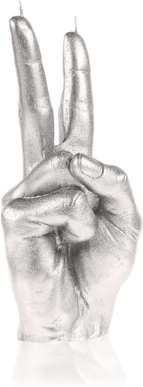 Candellana Hand PEACE Kerze - Hand Figur - Coole Deko - Gothic Deko - Grunge Deko Kerze - Heavy Meta