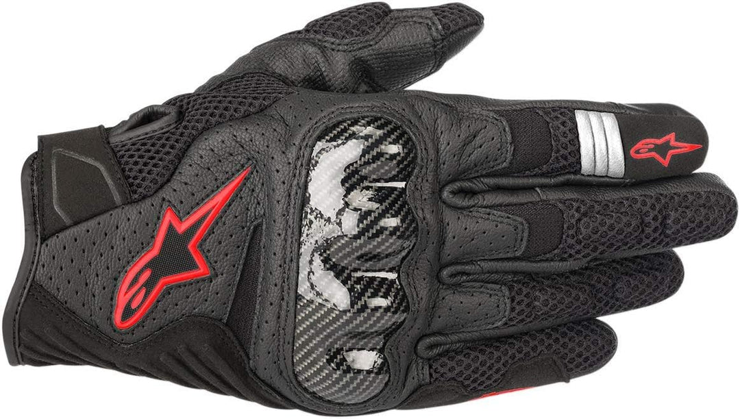 Alpinestars Motorradhandschuhe Smx-1 Air V2 Gloves Black Red Fluo, Schwarz/Rot, L, 35705181030- L