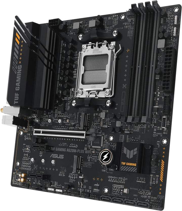 ASUS TUF GAMING A620M-PLUS WIFI Mainboard Sockel AMD A620 (Ryzen 7000, micro-ATX, DDR5 Speicher, PCI