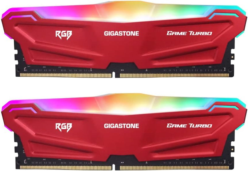 [ RGB DDR4 RAM ] Gigastone Red RGB Game Turbo Desktop RAM 16GB (2x8GB) DDR4 Ram 16GB DDR4-3600 MHz P