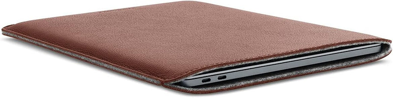 Woolnut Leder Sleeve Case Hülle Tasche für MacBook Pro 13 UNT Air 13/13.6 Zoll - Cognac Braun Cognac