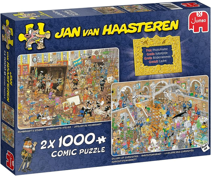 Jumbo 20032 A Trip to The Museum 2x1000 Pieces Jigsaw Puzzle, Mehrfarbig
