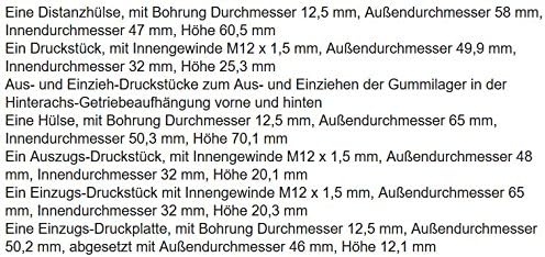Festnight 16-teilig Silentlager-Abzieher Satz Silentlager Abziehwerkzeug Werkzeugsatz für BMW