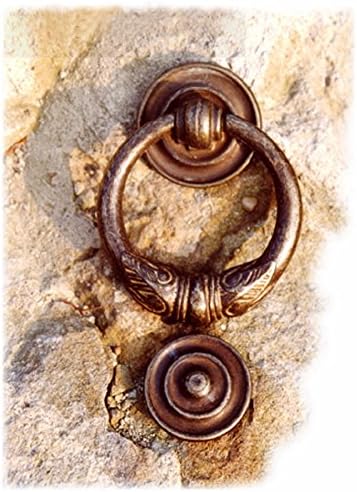 Antikas - Türklopfer mit Ring, wie Toskana antik, für die Haustür, Türbeschläge Messing