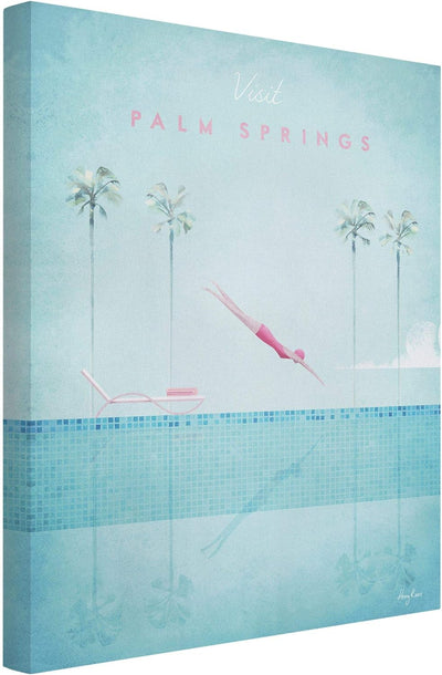 Bilderwelten Leinwandbild Reiseposter Palm Springs 40 x 30cm Recycled Canvas 40cm x 30cm - Recycled