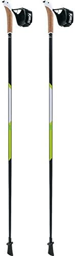 Swix CT4 Nordic Walking Stock Lime Carbon Tech mit Just Go Sport Spitze 1 Paar 130cm