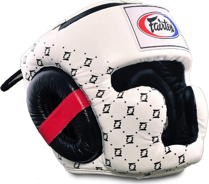 Fairtex Kopfschutz Spuer Sparring HG10 Weiss / Schwarz XL, Weiss / Schwarz XL