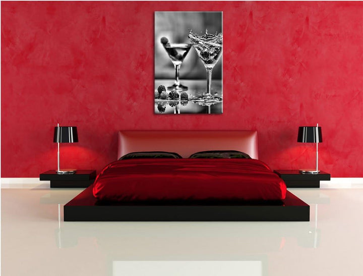 Pixxprint Coole Cocktails / 100x70cm Leinwandbild bespannt auf Holzrahmen/Wandbild Kunstdruck Dekora
