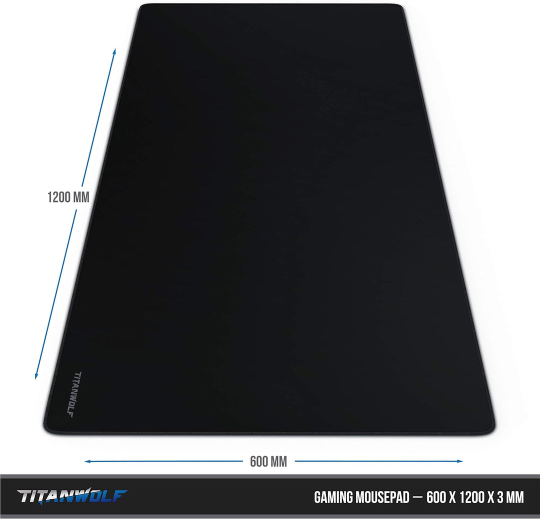 Titanwolf- Übergrösse Mauspad Gaming Titanwolf 1200x600mm XXXL Mousepad gross mit Motiv Tischunterla