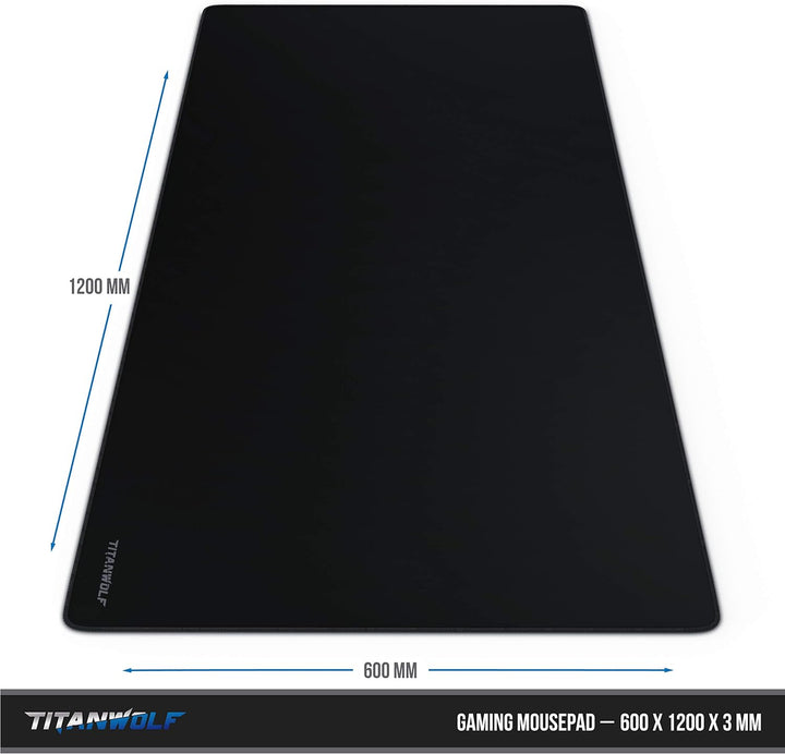 Titanwolf- Übergrösse Mauspad Gaming Titanwolf 1200x600mm XXXL Mousepad gross mit Motiv Tischunterla
