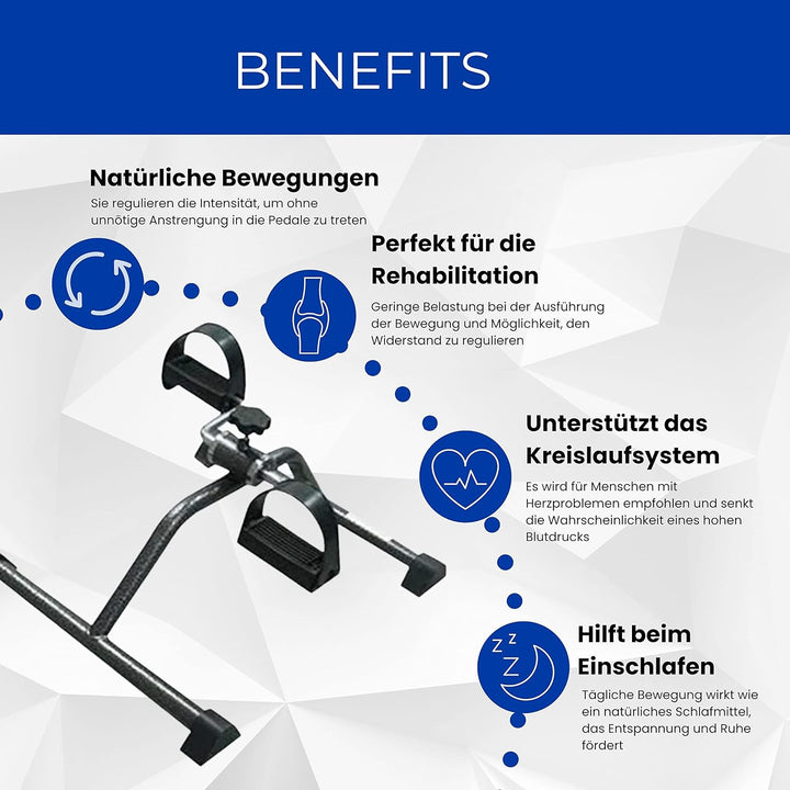Mobiclinic® Fitness, Pedaltrainer, Camino, Trittgerät, Heimtrainer für Arme und Beine, Europäische M