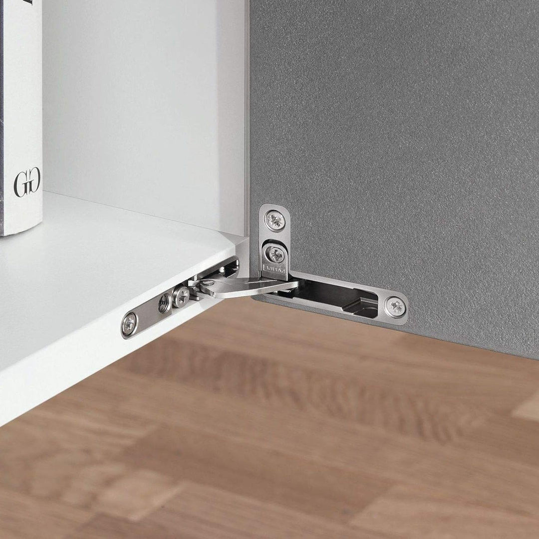 1 Paar Salice AIR Scharnier mit Push Open Funktion 105° Nickel matt zum Einlassen in Front und Korpu