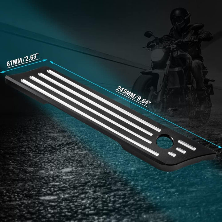 KATUR Motorrad Satteltaschenverschlüsse Abdeckung Schwarz Chrom Tiefer Kantenschliff CNC Hard Billet