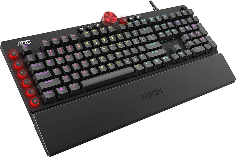 AGON AKG700 Gaming Tastatur - Französisches Layout - Cherry MX Red Switches - Anti-Ghosting - AOC G-