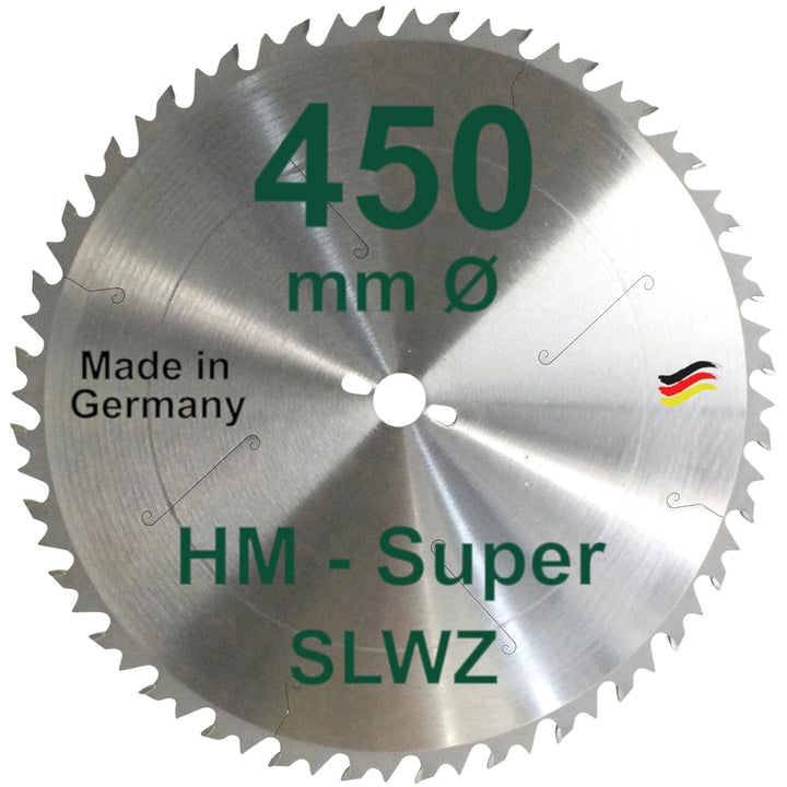 HM Sägeblatt 450 x 30 mm S-LWZ Hartmetall Präzision Kreissägeblatt 450mm Wechselzahn mit Spanabweise